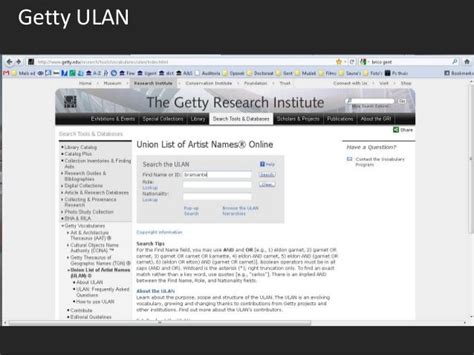 org linked data vocabulary; IdRef. . Getty ulan